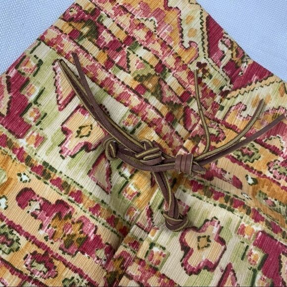 Handmade Upcycled Material & Leather Southwest Crossbody Bag - Picture 8 of 13